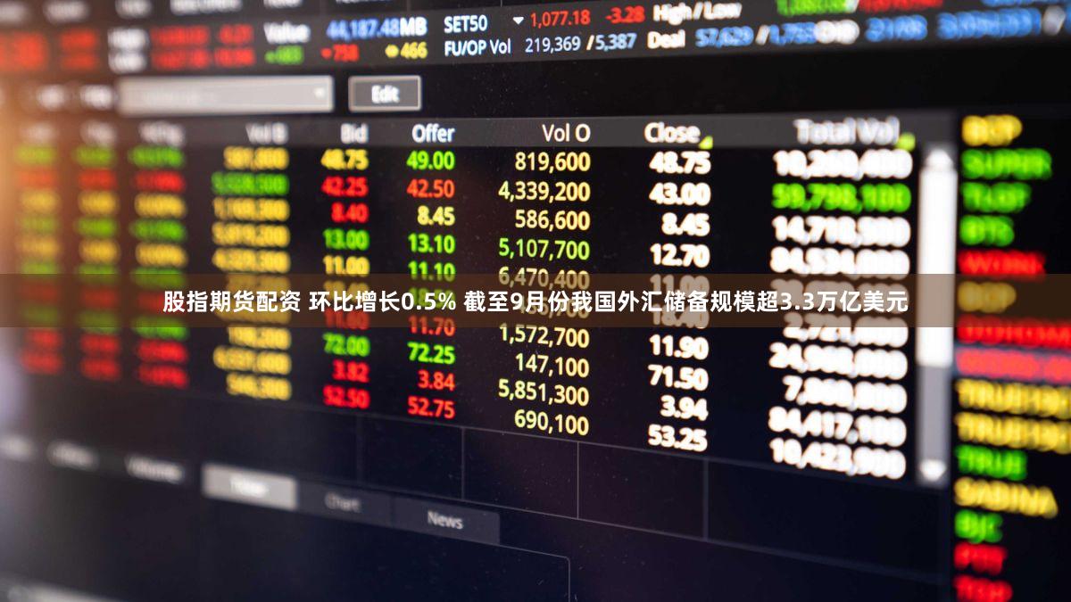 股指期货配资 环比增长0.5% 截至9月份我国外汇储备规模超3.3万亿美元