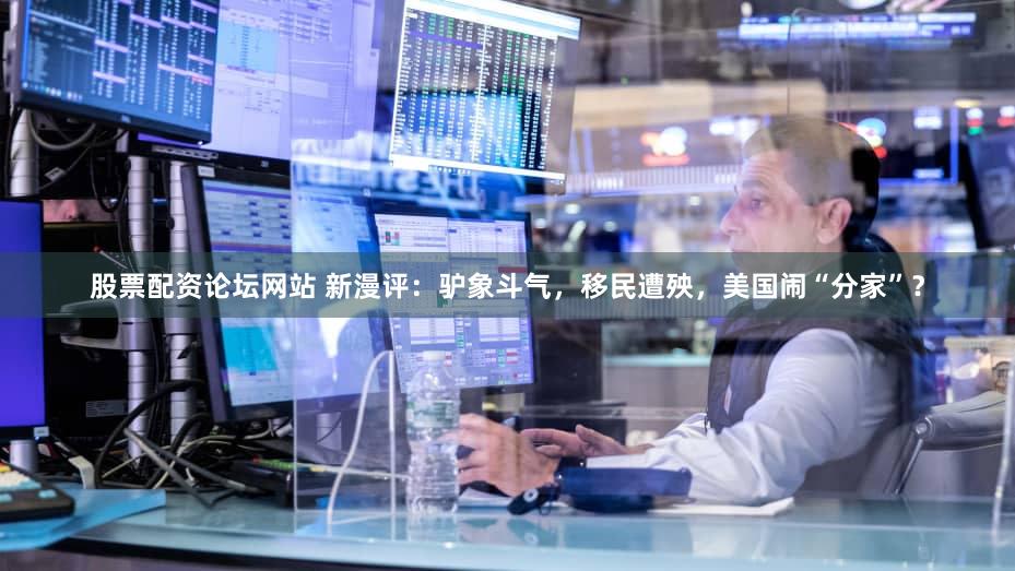 股票配资论坛网站 新漫评:驴象斗气,移民遭殃,美国闹“分家”?