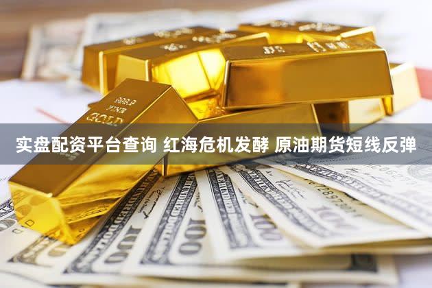 实盘配资平台查询 红海危机发酵 原油期货短线反弹