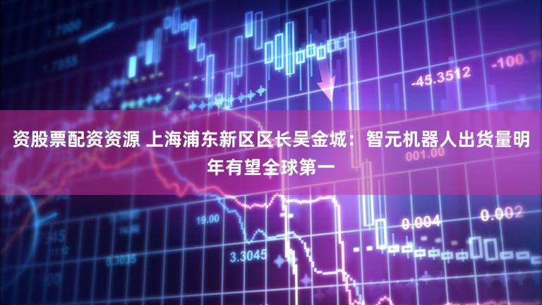 资股票配资资源 上海浦东新区区长吴金城：智元机器人出货量明年有望全球第一