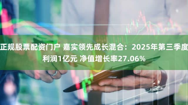 正规股票配资门户 嘉实领先成长混合：2025年第三季度利润1亿元 净值增长率27.06%